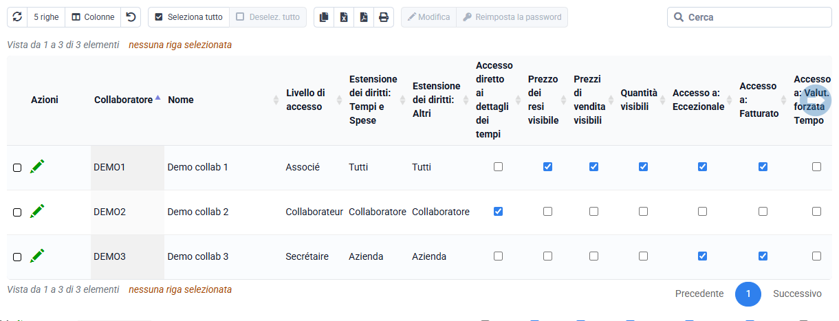 Schermata Tempolia: Abbonamento web account login collaboratori.